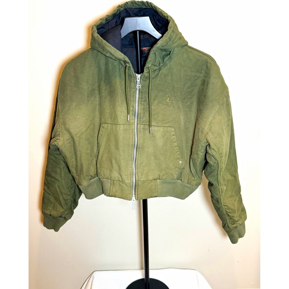 Jordan Jumpman Cactus Jack Women's Green Full Zip Hoodie Jacket XS FD9113-325